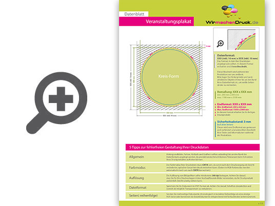 Product Bild veranstaltungsplakat_auf_hohlkammerplatte_rund_(kreisrund_konturgefr__st)___einseitig_4_0-farbig_bedruckt