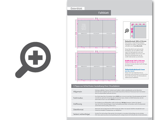 Product Bild faltblatt_din_lang_6-seiter_wickelfalz_4_4_farbig_mit_beidseitig_partieller_uv-lackierung