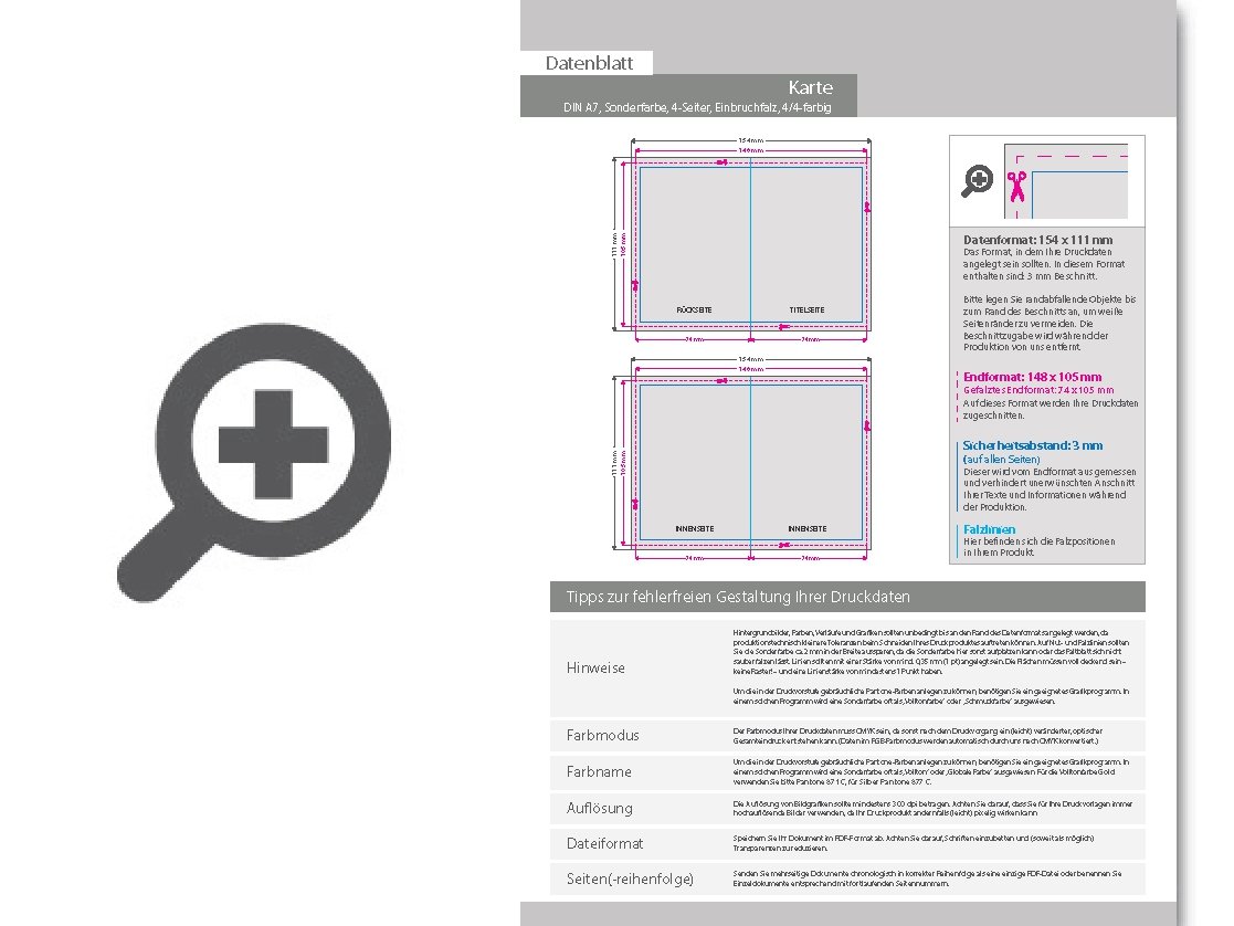 Product Bild trauerkarte_din_a7_4-seiter_4_4_farbig_+_sonderfarbe_silber