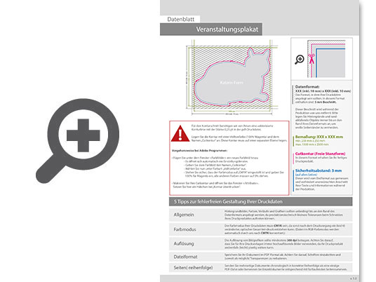 Product Bild veranstaltungsplakat_auf_hohlkammerplatte_in_katze-form_konturgefr__st___einseitig_4_0-farbig_bedruckt